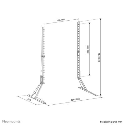 16. Neomounts DS45-430BL19 TV-Wandhalterung 190,5 cm (75") Schwarz