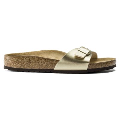 9. Birkenstock Madrid Birko-Flor Gold Damen Regular Wide Gold Flip-Flops (1016106)