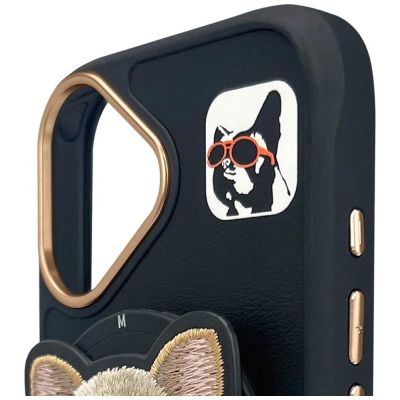 9. Nimmy Glasses Cool nag MagSafe Hülle für iPhone 16 - Schwarz