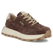 braune Leder-Plateau-Sneaker Filippo DP7498