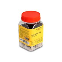 DeLOCK RJ45-Modularstecker mit Zugentlastung, Cat.6A-, Cat.7- und Knickschutzkappen, 25er-Set