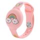 AirTag Schutzhülle, Silikonarmband für Kinder – Rosa mit Regenbogen