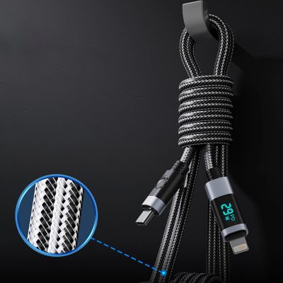 9. Orico LDC2L USB-C auf Lightning PD 29W Kabel mit LED-Anzeige 480 Mbit/s 2m - Schwarz