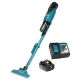 2. Makita DCL286FRF Akku-Stielstaubsauger/Elektrobürste 2-in-1, beutellos, 0,25 l, 100 W, Schwarz/Blau, 3 Ah
