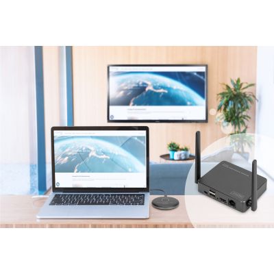 20. HDMI-Extender-Teamwork-System, kabellos, 50 m, 4K, 60 Hz, 5 GHz (Set)