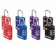 MASTER LOCK 4686EURT Kofferschloss, Zahlenschloss für Gepäck, Zink, Schwarz, Blau, Lila, Rot