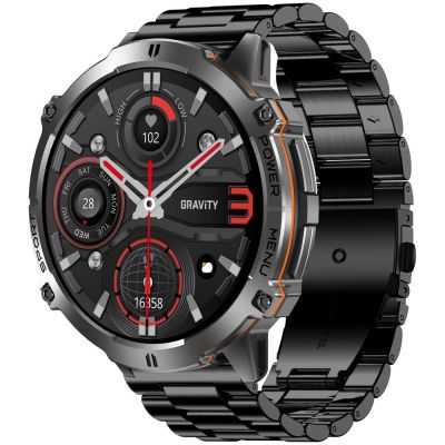 6. Smartwatch Gravity Schwarzes Armband + Armband GT42-2