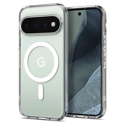 2. Spigen Ultra Hybrid Mag MagSafe Hülle für Google Pixel 11 Pro – Transparent und Weiß