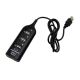4. Hub Esperanza EA116 (4x USB 2.0; schwarz)