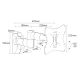 5. Maclean MC-503S Monitor-Wandhalterung (schwenkbar, wandmontierbar, neigbar; 23" - 42"; max. 30 kg)