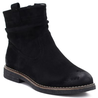 Schwarze Wildleder-Ankle-Boots für Damen, Jezzi ASA296-4