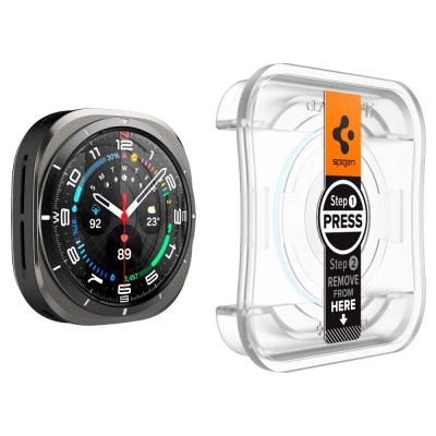 3. Spigen Glas.TR EZ Fit gehärtetes Glas für Samsung Galaxy Watch Ultra (47 mm) – klar (2er-Pack)