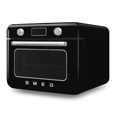 5. Smeg COF01BLEU Kleine schwarze Dampfgarerknöpfe, Drehknopf