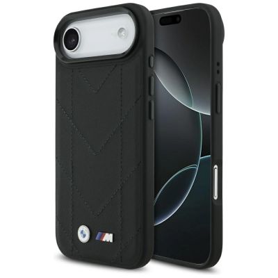 BMW M Quilted Logo MagSafe Case für iPhone 17 Air – Schwarz