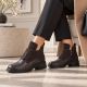 9. Damen-Lederboots in Kroko-Optik, Schokoladenbraun Filippo DBT820