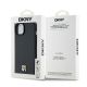 8. DKNY MagSafe-Hülle aus Leder mit Muster und Metalllogo für iPhone 15/14/13 – Schwarz