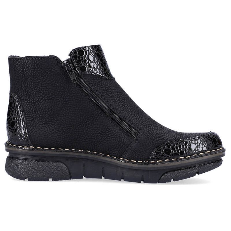 9. Bequeme, isolierte Stiefeletten mit Reißverschlüssen Rieker W RKR555