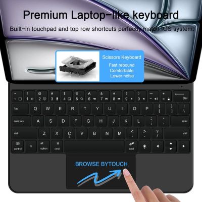 7. Tech-Protect Smartcase Magnetic mit Tastatur für iPad Pro 12,9" 2020 / 2021 / 2022 / iPad Air 13" 2024 / 2025 - Schwarz