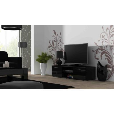 TV-Schrank SOHO 140 schwarz/glänzend schwarz