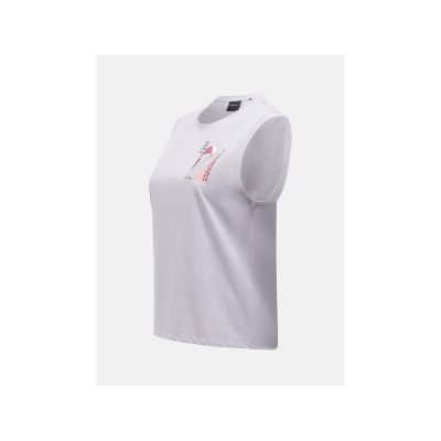 3. PEAK PERFORMANCE W Explore Grafik-T-Shirt ärmellos für Damen, grau