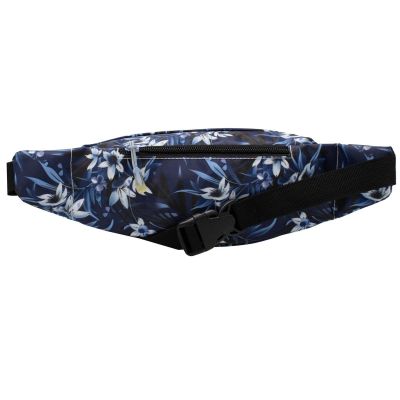 3. Gürteltasche L2024 marineblaue Blumen SEMI LINE