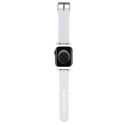2. Karl Lagerfeld 3D Rubber Karl&Choupette Heads Armband für Apple Watch 42/44/45/49 mm – Weiß