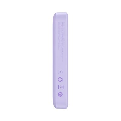 6. Baseus Magnetic Mini Inductive Powerbank 10000mAh 20W - Lila + USB-C - USB-C Kabel