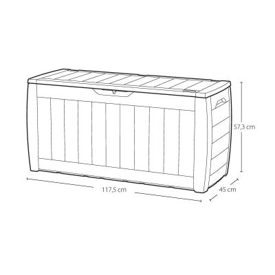 3. Gartenkasten 270 L Hollywood 247310 KETER