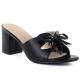 Schwarze Damen-Flip-Flops mit Blumenmuster, Potocki LE20336