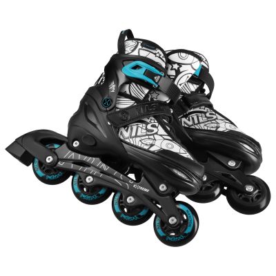 11. NH10907 4-in-1 Rollschuhe mit verlängerten Hockeykufen, Tinty Green, Größe M (35-38), Nils Extreme