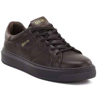 Braune Herren-Sneaker aus Leder Big Star UU174292