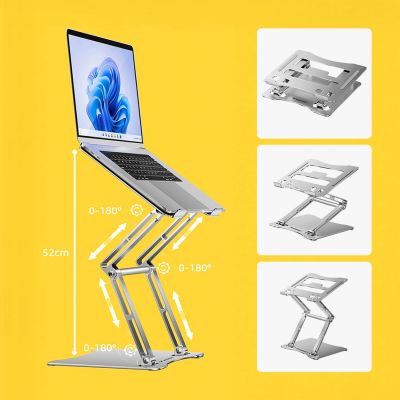 12. Wozinsky WRS-CPY75DSS Laptop- und Tablet-Ständer aus Aluminium + kostenloser Smartphone-Ständer – Silber