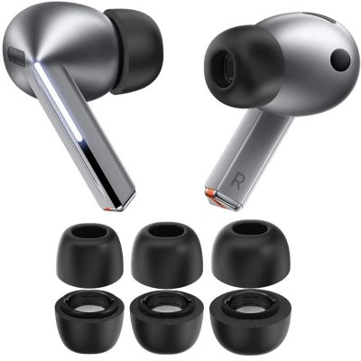 2. Tech-Protect Ear Tips für Samsung Galaxy Buds 3 Pro in den Größen S / M / L - Schwarz (3 Stk.)