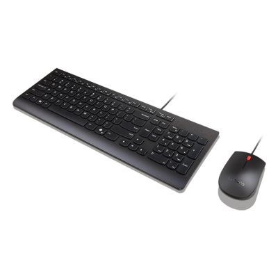 3. Lenovo Basic | Tastatur- und Maus-Set | Kabelgebunden | US/Euro | Schwarz