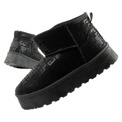 Lee Cooper Damen Winter Schneestiefel Modische Pelzgefütterte Stiefeletten Schwarz