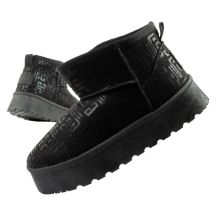 Lee Cooper Damen Winter Schneestiefel Modische Pelzgefütterte Stiefeletten Schwarz