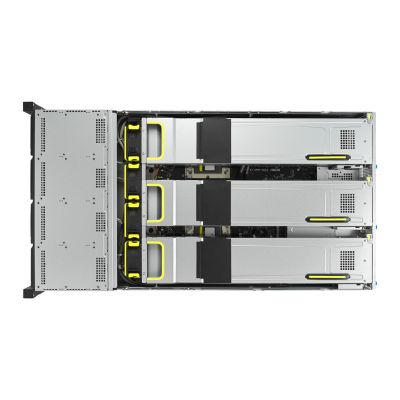 4. Asus Rack-Plattform (2U) RS720A-E12-RS24U AMD Epyc 9004 (24x NVMe, 2x M.2, 3x GPU, 2x 10Gbe, IPMI, 1+1 2600W)