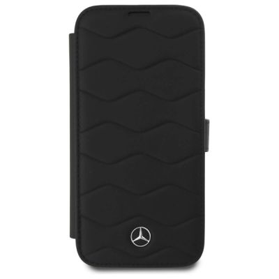 3. Mercedes MB Waves Lederhülle für iPhone 16 Pro Max – Schwarz