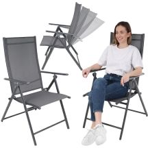 Gartenstuhl 57x68x106cm 2xTEXTLINE 7-Positionen-Set 2 Stück