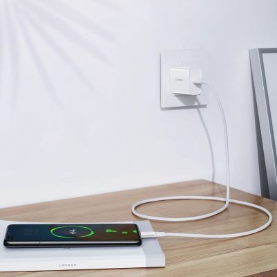 4. Ugreen US300 USB-C – USB-C PD QC FCP Kabel 100 W 5 A 480 Mbit/s 2 m – Weiß