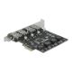 3. DeLOCK PCI Express x1 Karte auf 4 x externe USB Typ-A Buchse SuperSpeed USB (USB 3.2 Gen 1)