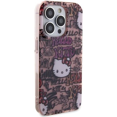 4. Hello Kitty IML Tags Graffiti-Hülle für iPhone 15 Pro Max – Rosa
