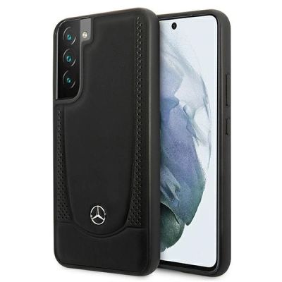 Mercedes Leder Urban Line Hülle für Samsung Galaxy S22+ - Schwarz