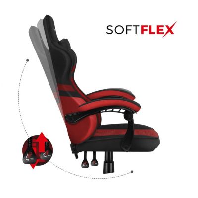 6. Huzaro Force 4.4 Gaming-Stuhl aus rotem Netzgewebe