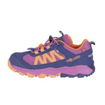 Wasserdichte Kinder-Wanderschuhe für Jungen/Mädchen Trollkids Kids Tronfjell Hiker Low violet blue/mallow pink/papaya (475-111)