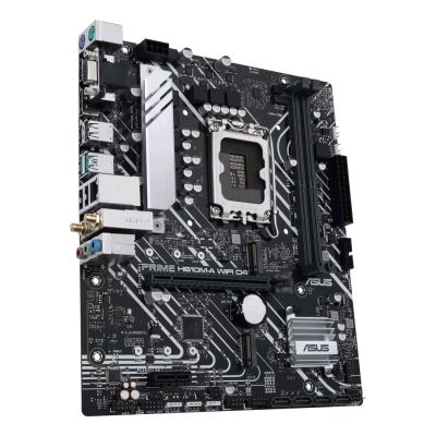 4. Asus | Mainboard H610M-A WIFI D4 | Intel Prozessorfamilie | Prozessorsockel LGA1700 | DDR4-Speichersteckplätze | 2 Speichersteckplätze | Unterstützte Festplattenschnittstellen: SATA, M.2 | Anzahl SATA-Anschlüsse: 4 | Chipsatz: Intel H610 | Formfaktor: mATX