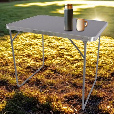 10. Klappbarer Campingtisch 80 x 60 x 70 cm, Grau