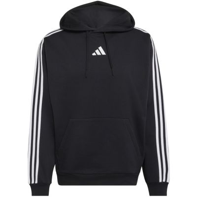 2. adidas Essentials Fleece-Hoodie für Herren mit 3 Streifen, Schwarz, KY6602