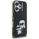 4. Karl Lagerfeld IML Aquarelle Karl & Choupette & Logo iPhone 16 Hülle - Schwarz