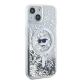4. Karl Lagerfeld Liquid Glitter Choupette Head MagSafe-Hülle für iPhone 14 / 15 / 13 – transparent